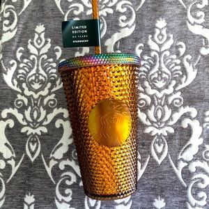 Starbucks Studded Honeycomb Copper Grande Cold Cup